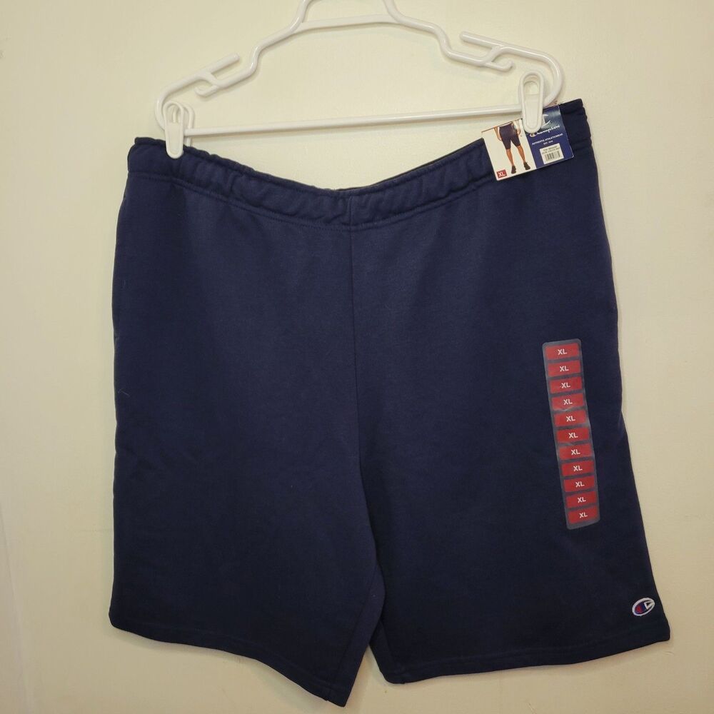 Champion Men's Sweat Shorts Blue XL Elastic Waist Athletic Shorts NEW w/ Tags